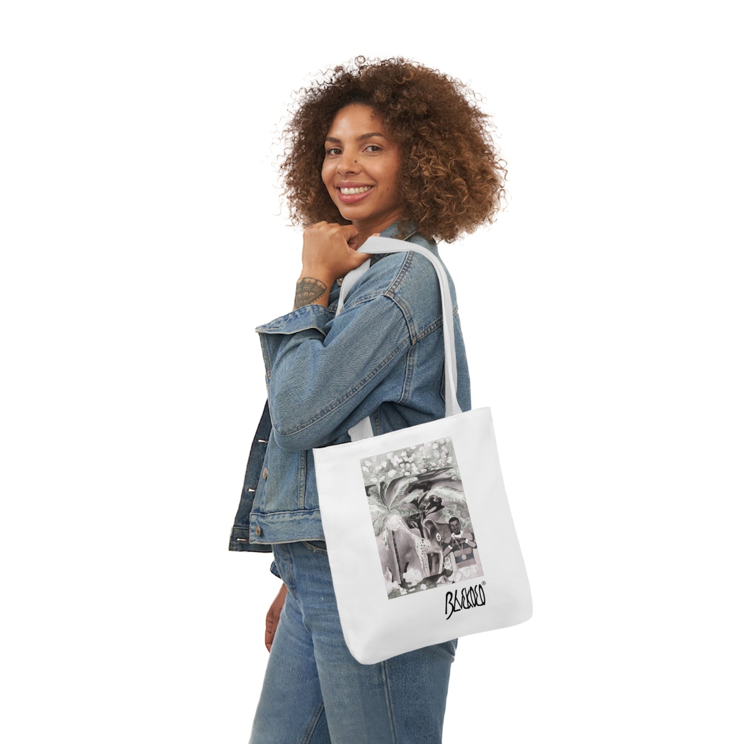 BLVCKOCO Elysium - The Journey To Paradise Merchandise Grayscale Tote Bag