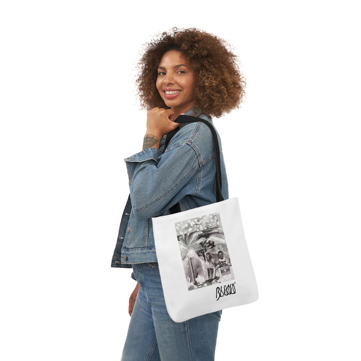 BLVCKOCO Elysium - The Journey To Paradise Merchandise Grayscale Tote Bag